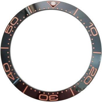 Accesorio de bisel cerámico negro y azul de 41,5mm para reloj de hombre