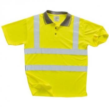 Polo Sécuritaire Manches Courtes Jaune Fluo