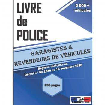 Registre De Police: Livre De Police Automobile Conforme à la Législation Française | Registre pour Garagiste et Revendeur de Vehicule d'Occasion | ... de 2000 Voitures | Design Géométrique Bleu