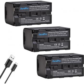 Orange NP-F770 Battery with LED Indicator for Sony NP F970 F960 F550 F570