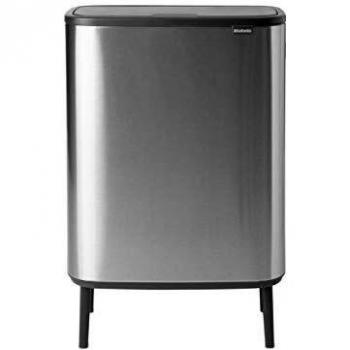 Poubelle Bo Touch Bin Hi 60L Brabantia Acier Mat Anti-Traces