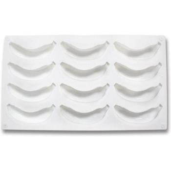 Silikon Kuchenform 3D Banane mit 12 Zellen für Desserts