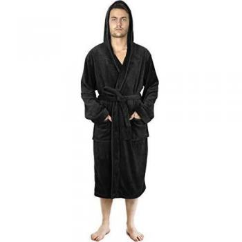 Nom détaillé 3: Peignoir à Capuche en Polaire Comfortable Snugness par NY Threads pour Homme