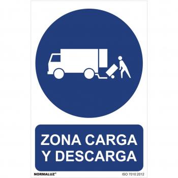 Cartello Zona Carico e Scarico in PVC 0,7mm 30x40cm