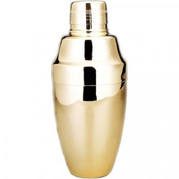 Coctelera Premium en Acero Inoxidable 18-8, acabado oro