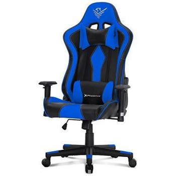 Silla Gaming Ergonómica PU Azul Phoenix