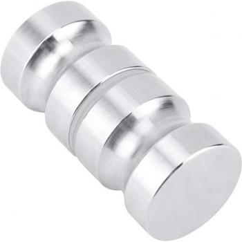 Perilla de Puerta de Muebles: Doble Cara, Cristal y Acero 304