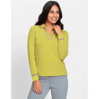 Grünes Polo Shirt Damen 40 – Limone & Sand Muster