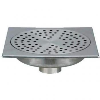 Siphon de sol Lazer 200x200 mm sortie verticale Ø50