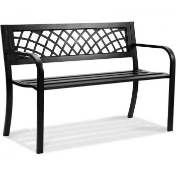 Outdoor VEVOR Bench 46 – 480 lb Capacity, Steel Construction, Back & Armrests