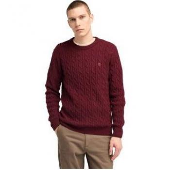 Timberland Round-neck Knitwear, male, Red, XL, Red Phillips Brook Men's Jumper