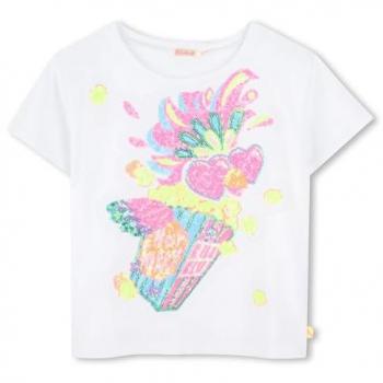 Billieblush Top a manica corta in bianco U2092, età 12 anni