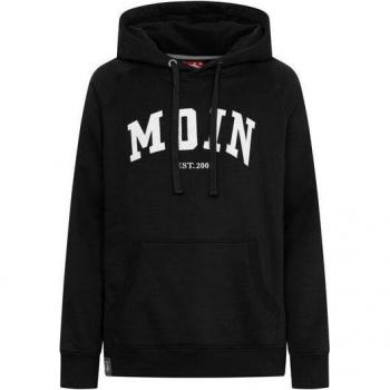 Maritim Herren-Kapuzensweat “Moin” – Schwarz S – Langarm Basic‑Fit