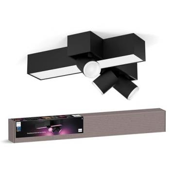 Foco LED RGB CCT Philips Hue Centris Cross negro