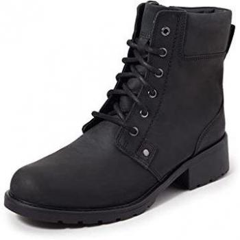 Clarks Damen Short‑Boots Orinoco Spice – Schwarzes Leder – EU 39,5