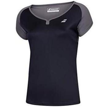 Babolat Play Women's T-Shirt, Black, Capsleeve, XL