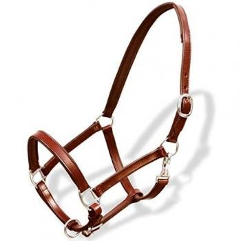 VidaXL Brown Cob Real Leather Stable Halter