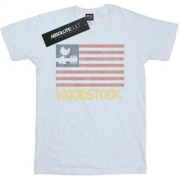 Distressed Woodstock White T-Shirt (Ladies) XL