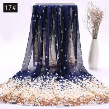 Corta‑Cortina Floral en Gasa