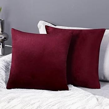 Deconovo Set of 2 Crushed Velvet Cushion Covers 40cm x 40cm