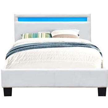 Élégance Blanche – Lit Simple 90×200 cm, Sommeil Résistant