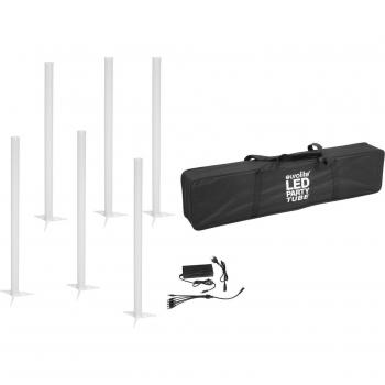 Eurolite Set 6x Akku LED Party Röhren IR mit Ladegerät und Soft-Bag