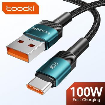 USB‑Type C RapidCable Toocki 2 m – Câble vert 6A pour POCO, Realme, OPPO, A‑C