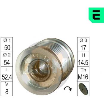 Poulie de roue libre pour alternateur ERA ZN5563