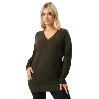 Chocolate V‑Neck Soft Fabric Top for Women 34‑36