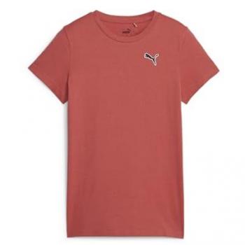 Camiseta Puma roja de manga corta Better Essentials mujer