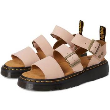 Sandali Dr. Martens Quad Rosa Nubuck Sottile Polveroso