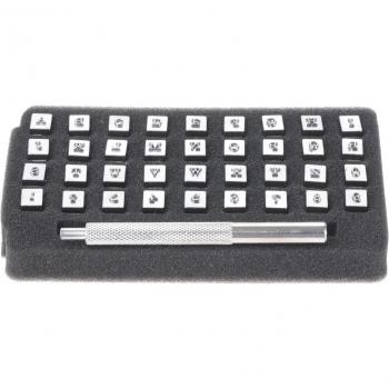 36-Piece Carbon Steel Leather Stamp Set