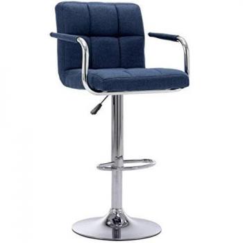 VidaXL Chaise Haute Bleu Tissu