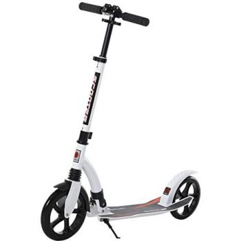 Trottinette Pliable Réglable en Aluminium Blanc pour Adultes et Enfants à partir de 14 Ans