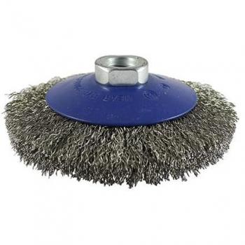 115 mm Stainless Steel Crimped Bevel Brush for Angle Grinders