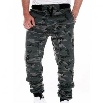 Pantalon de fitness rayé camouflage pour hommes