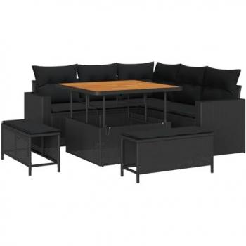 Coussins Acacia Polyrotin : Ensemble de 8 Canapés – Vidaxl