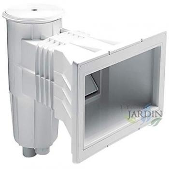 SUINGA Skimmer 15 litros blanco piscina de hormigón. Incluye cesto recogehojas