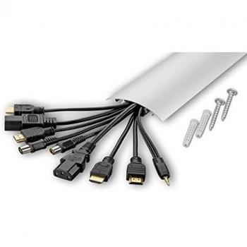 Conduit de câbles Semi-Circulaire Aluminium Blanc Ultra Brillant 70cm