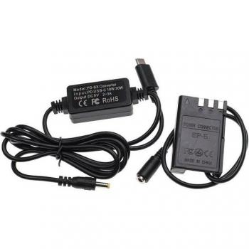 Adaptateur coupleur DC VHbw 2 m – remplacement de l’EP‑5 pour Nikon EH‑5