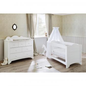 Cameretta Bebè Completa – Set Pino Economy (Culla & Fasciatoio)