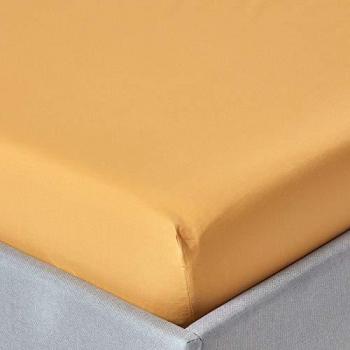 Mustard Yellow Egyptian Cotton King Deep Fitted Sheet 200 Thread Count
