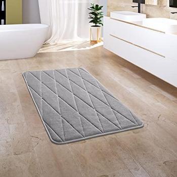 Copertura di pavimento bagno con memory foam 3D, 50x80 cm – tonalità grigia
