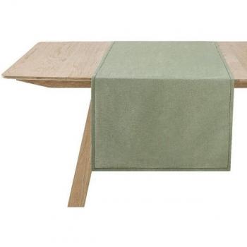 Chemin de Table « Jardin Secret » – Jacquard 50 × 150 cm (Vert)