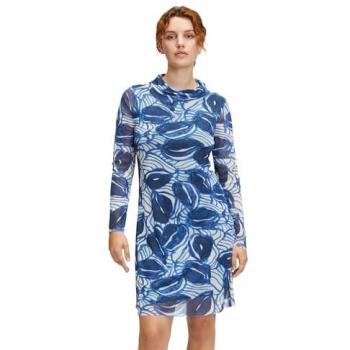 Cartoon Langarmkleid mit Stehkragen