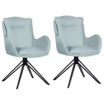 Sedie imbottite Avelar Set 2, schienale trapuntato