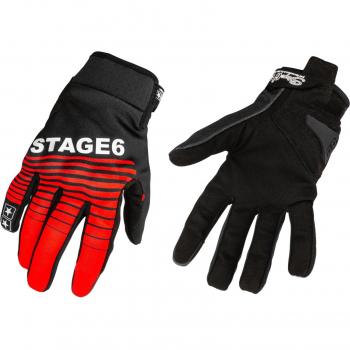 Stage6 Street Pure Motorrad Handschuhe Rot-Schwarz XL