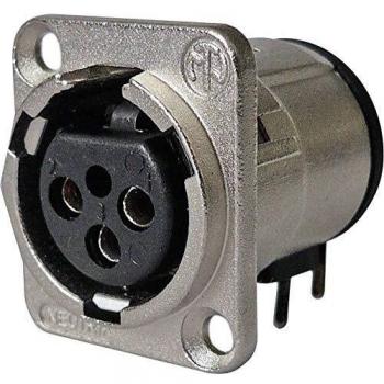 XLR femelle coudé Neutrik NC3FD-H-0 3 pôles argent