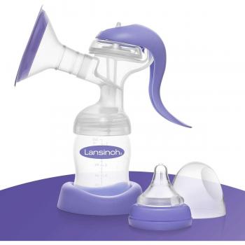 Purple Single Breast Manual Pump – Lansinoh Milk Extractor