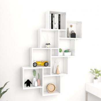 Estante de pared White Cube 90x15x119 cm Madera multicapa